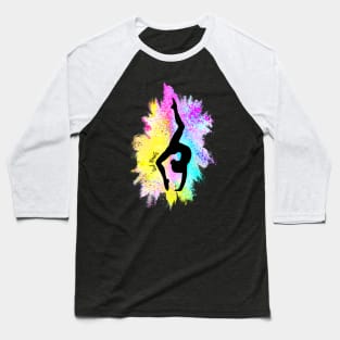 Silhouette Artwork - Gymnast/Dancer Baseball T-Shirt